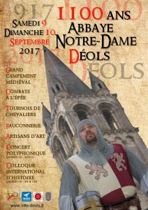 AFFICHE le 1100ème anniversaire de l'Abbaye Notre Dame de Déols - My Loire Valley