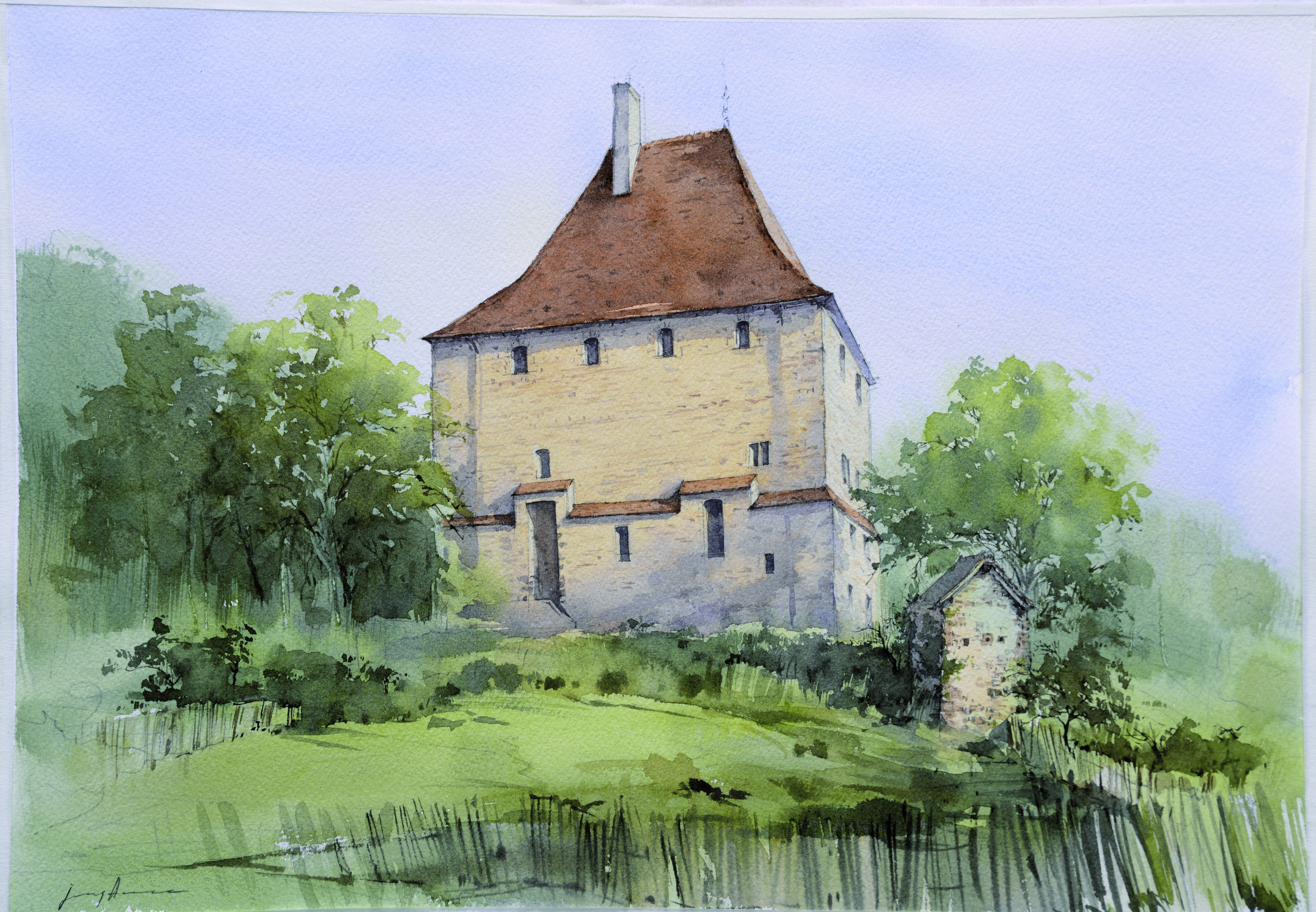 Nouveau Regard Sur Le Berry A Travers Les Aquarelles Du Peintre Jean Chen Val De Loire