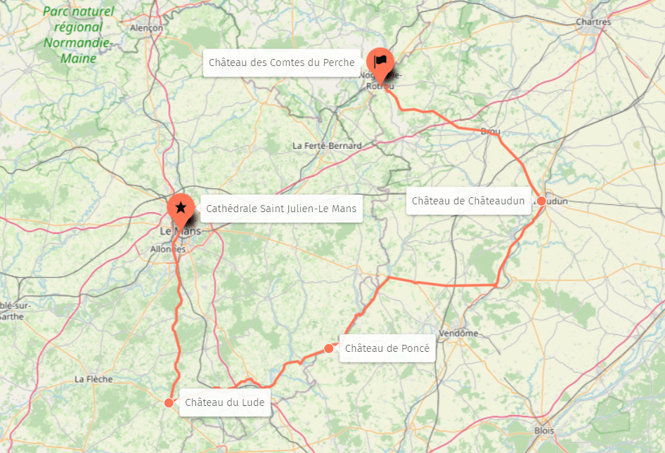 Carte mayenne sarthe