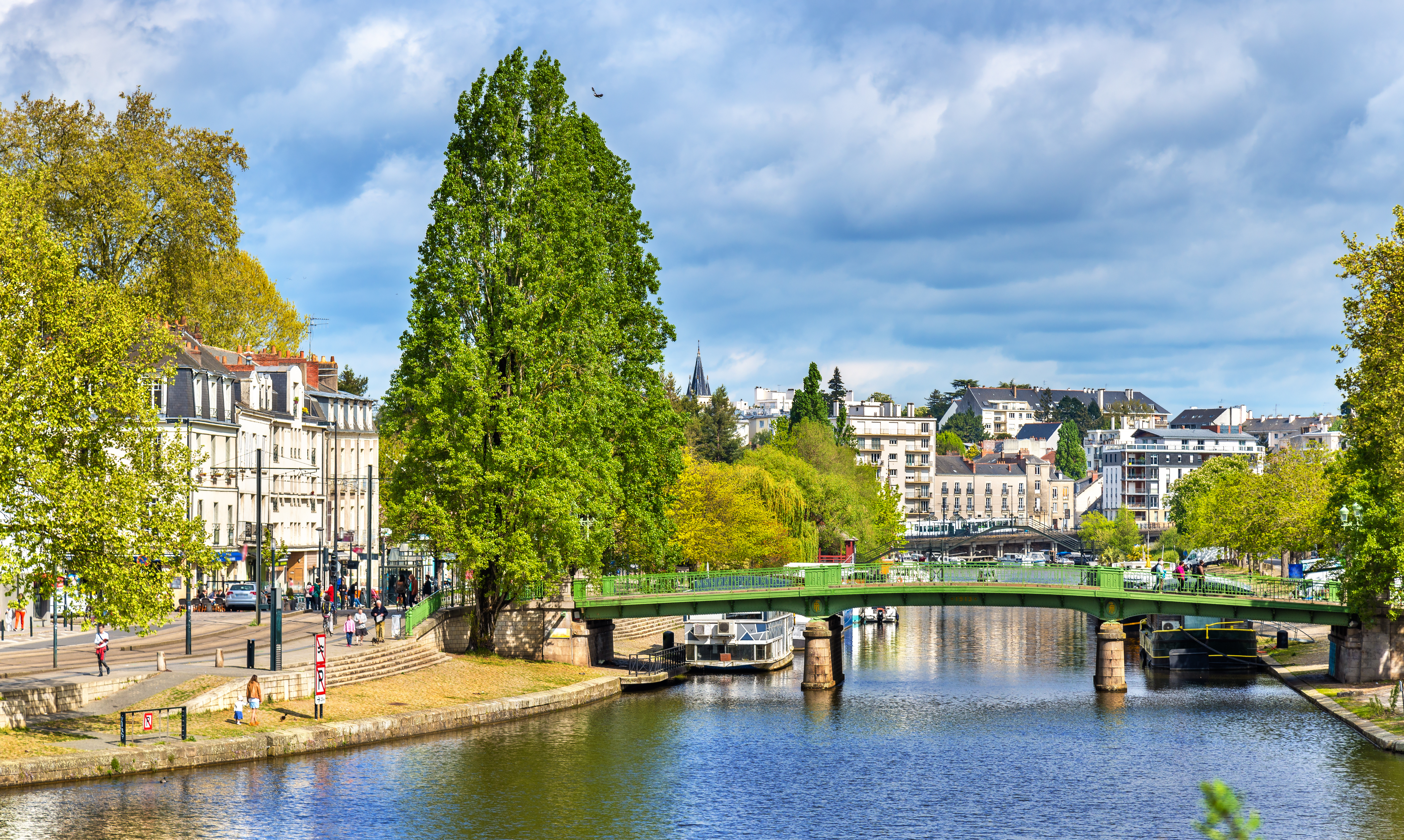 The Erdre River in Nantes - France, Loire-Atlantique