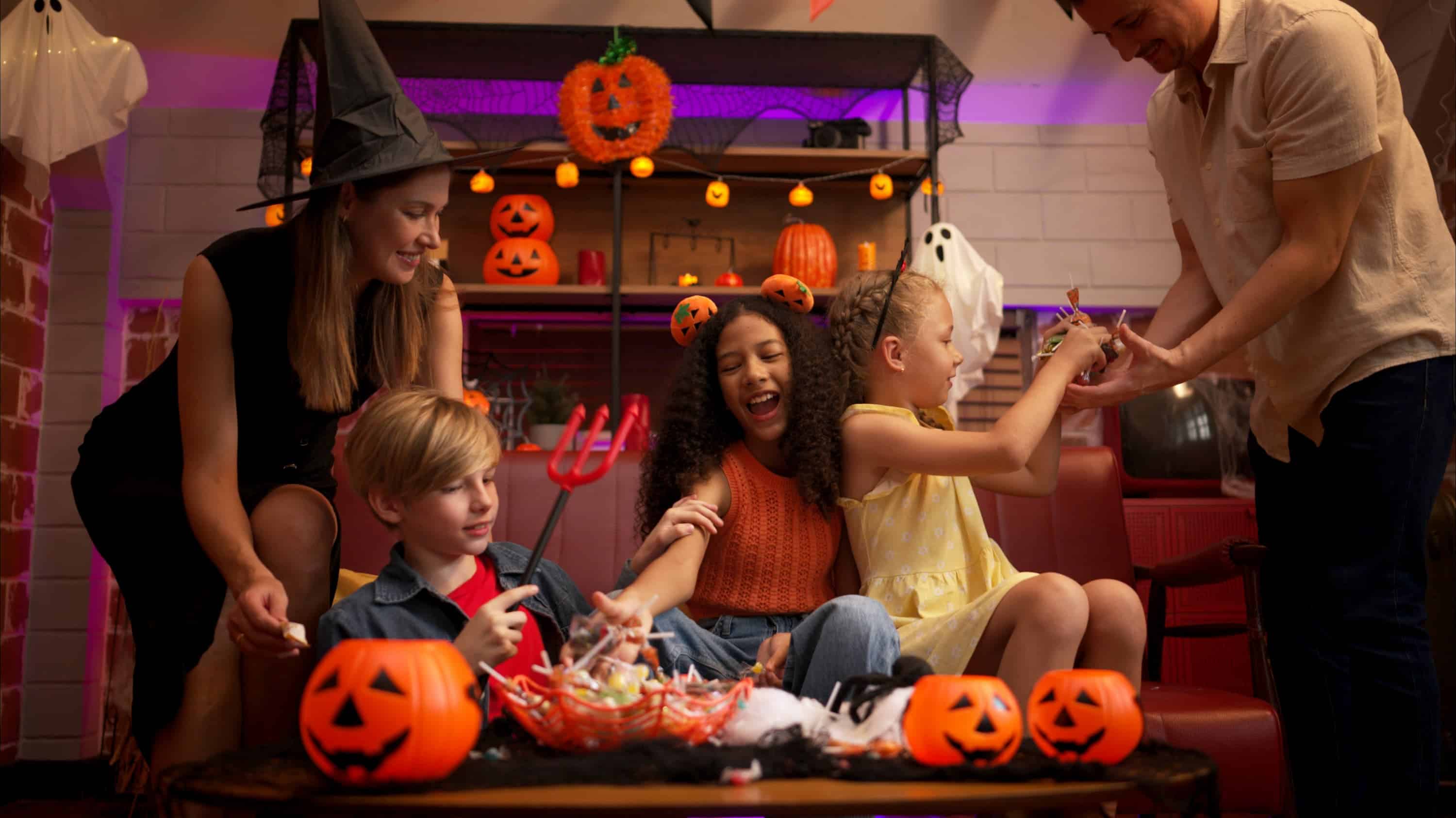 Photo parents et enfants pour Halloween Halloween dans la Vallée de la Loire 2024