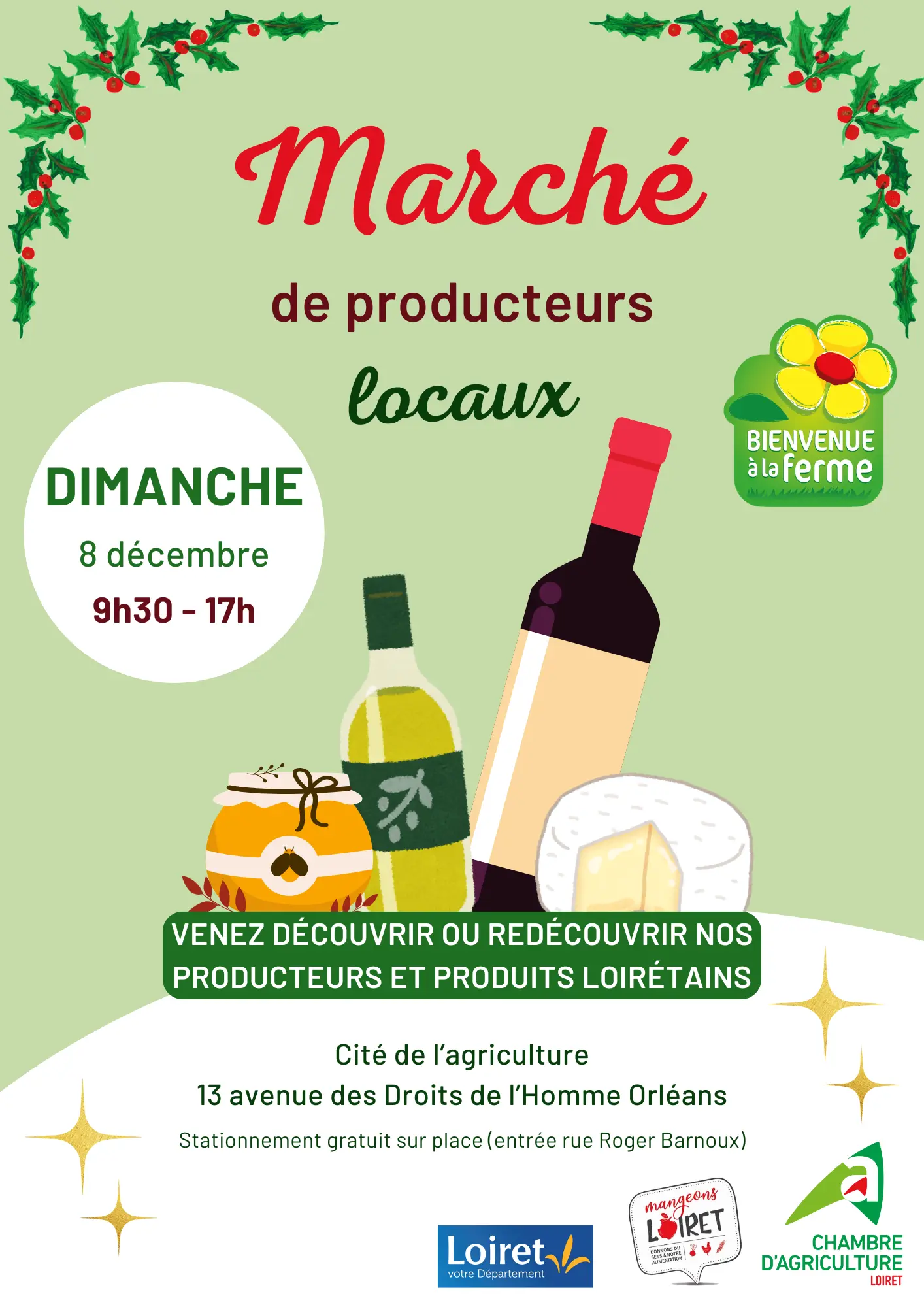 Marche-de-noel-2024 producteurs locaux orléans décembre noel 2024 chambre agriculture